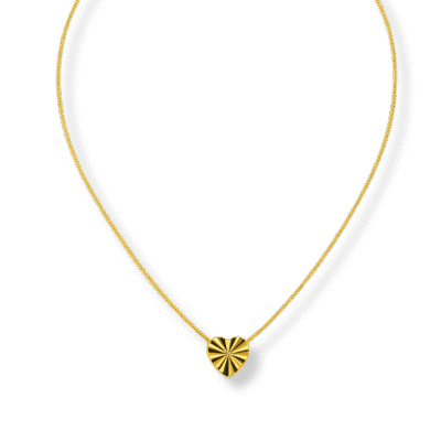 Colar com Pingente de Coração Banhado a Ouro