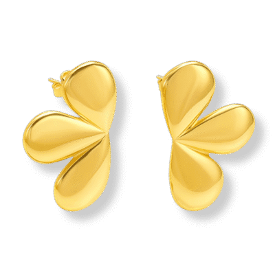 Brinco Pétalas Lyria Banhado a Ouro 18K